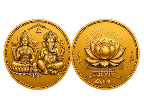 Laxmi-Ganesh Divine Gold Coin
